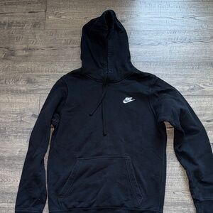 Nike Black Hoodie with White Logo